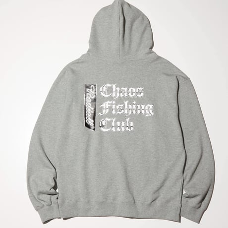 Chaos Fishing Club × RADIALL CHROME LETTERS HOODIE SWEATSHIRT L/S (BLACK, HEATHER GRAY, BLUE)