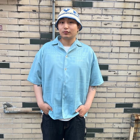 JOHN SOFIA Fresh Wind SS Shirts (Sky/Mint, Sky/Wht, Sky/Blk)｜ジョンソフィア フレッシュウィンド ショートスリーブシャツ