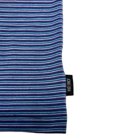 JOHN SOFIA RINGER BORDER SS TEE (DK. PURPLE)｜ジョンソフィア リンガー ボーダー ショートスリーブ ティー（ダークパープル）