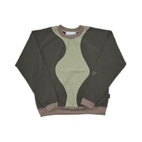 JOHN SOFIA Earth Wave Crewneck (Army3/6)｜ジョンソフィア アースウェーブ クルーネック（アーミー3/6）