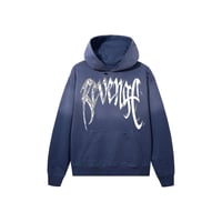 REVENGE×JUICE WRLD DOVE DISTRESSED TREATED HOODIE (NAVY/WHITE)｜リベンジ ×ジュース・ワールド  フーディー（ネイビー／ホワイト）