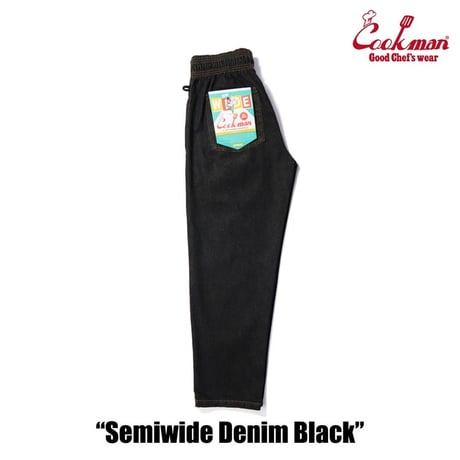 Cookman Chef Pants Semiwide Denim (Black)｜クックマン セミワイド デニム シェフパンツ（ブラック）