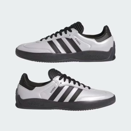 adidas Skateboarding PUIG SAMBA (Silver Metallic / Core Black / Core Black)