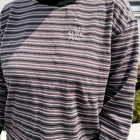 JOHN SOFIA Women’s Border L/S TEE (Gray&Pink)｜ジョンソフィア ウィメンズ ボーダー ロングスリーブ ティー (グレー＆ピンク)