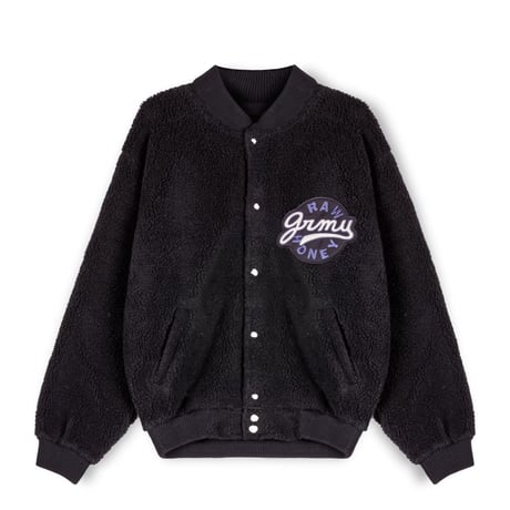 GRIMEY HIVE SHERPA BUTTON SWEATSHIRT (BLACK)｜グライミー ハイブ シェルパ ボタン スウェットシャツ（ブラック）