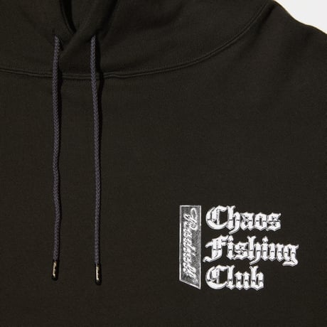 Chaos Fishing Club × RADIALL CHROME LETTERS HOODIE SWEATSHIRT L/S (BLACK, HEATHER GRAY, BLUE)