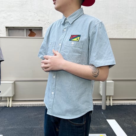 JOHN SOFIA STAFF UNIFORM HICKORY SHIRT (LT.BLUE)｜ジョンソフィア スタッフユニフォーム ヒッコリー シャツ（ライトブルー）