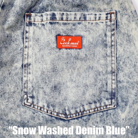 Cookman Chef Pants Snow Washed Denim (Blue)｜クックマン スノーウォッシュド デニム シェフパンツ（ブルー）