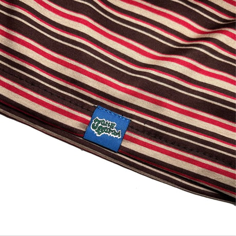 JOHN SOFIA Border Half Sleeve Tee (Brown, Navy, Mustard, Lt Grey, DK Grey)｜ジョンソフィア ボーダーハーフスリーブTシャツ