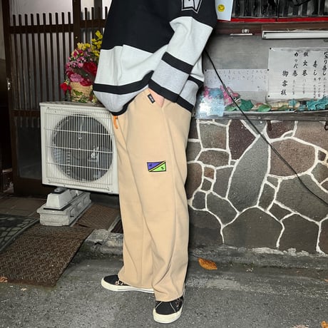 JOHN SOFIA After Zone Fleece Trousers (Beige/Black)｜ジョンソフィア アフターゾーン フリーストラウザーズ（ベージュ/ブラック）