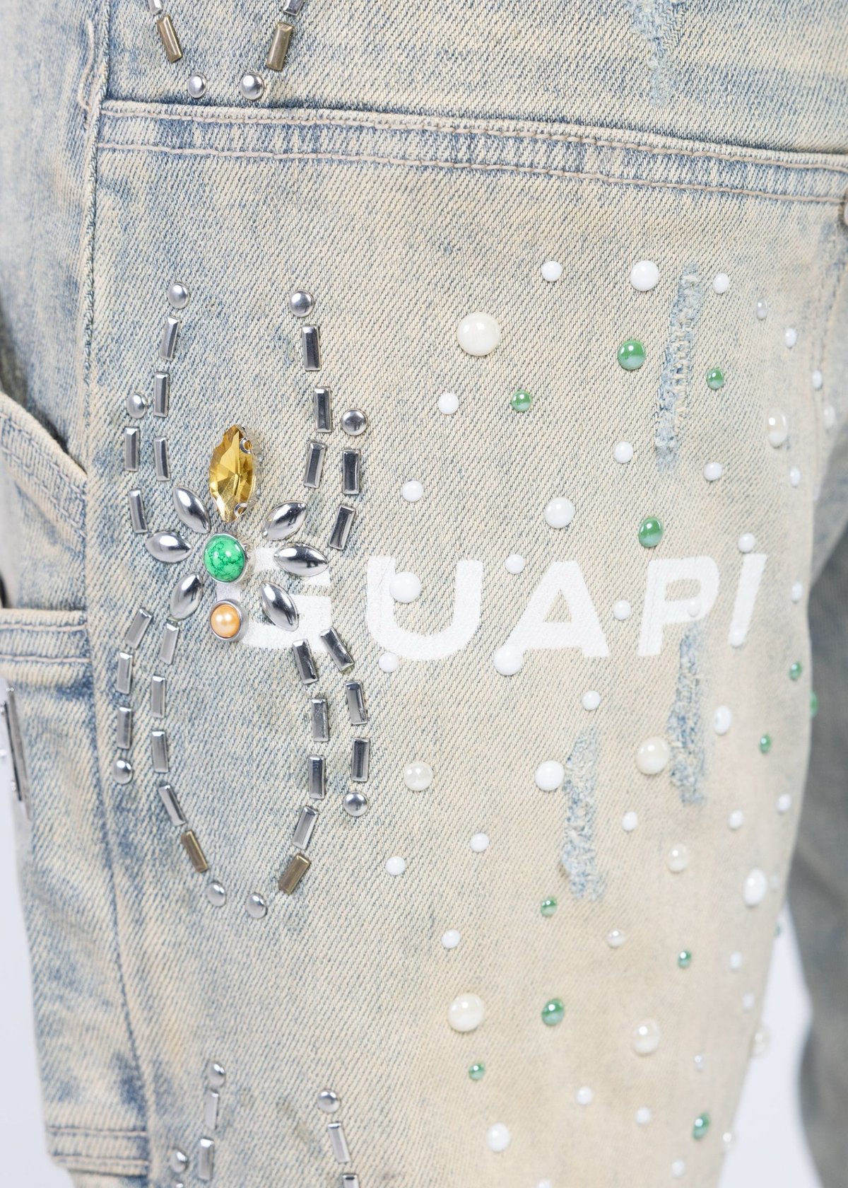 GUAPI/エメラルドスパイダーデニム/サイズ28 GUAPI Emerald Spider Denim (Emerald Spider) | グ