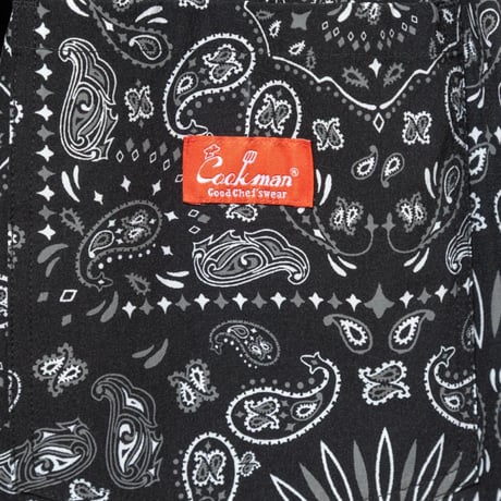 Cookman Chef Pants Short Light Paisley (Black)｜クックマン シェフパンツ ショート ライトペイズリー（ブラック）