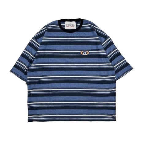 JOHN SOFIA Reverse Side Border Tee (Indigo, Black)｜ジョンソフィア リバースサイド ボーダーTシャツ（インディゴ/ブラック）