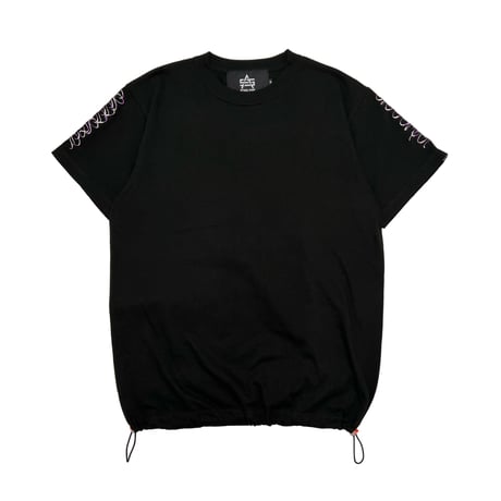 ADG SCRIPT DRAWCORD TEE (BLK)｜エーディージー スクリプト ドローコード ティーシャツ（ブラック）