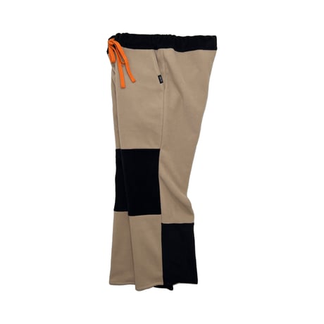 JOHN SOFIA After Zone Panels Fleece Trousers (Beige/Black)｜ジョンソフィア アフターゾーン パネルズ フリーストラウザーズ