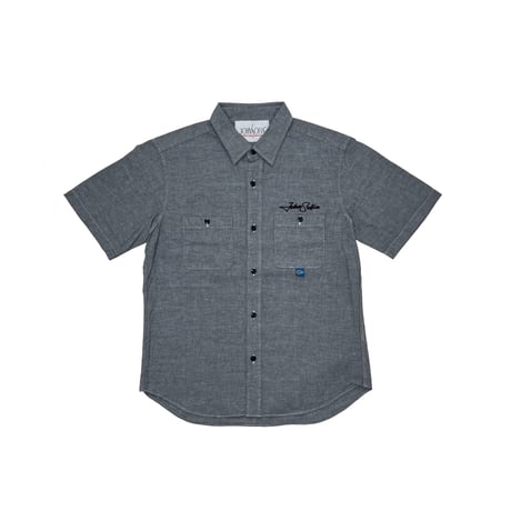 JOHN SOFIA “Staff Uniform” Chambray Shirt (BLACK)｜ジョンソフィア スタッフユニフォーム シャンブレー シャツ（ブラック）