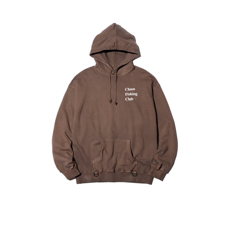 Chaos Fishing Club LOGO DRY HOODIE【OLV】 Chaos Fishing Club Logo Pigment Hoodie (BROWN)