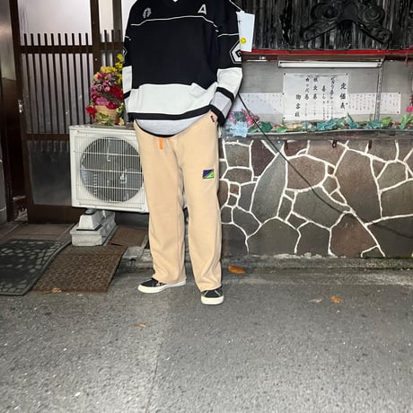 JOHN SOFIA After Zone Fleece Trousers (Beige/Black)｜ジョンソフィア アフターゾーン フリーストラウザーズ（ベージュ/ブラック）