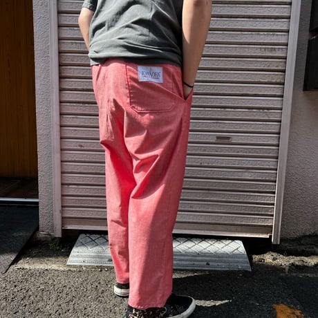 JOHN SOFIA Endless Summer Chambray Easy Pant (Red)｜ジョンソフィア エンドレスサマー シャンブレー イージーパンツ（レッド）
