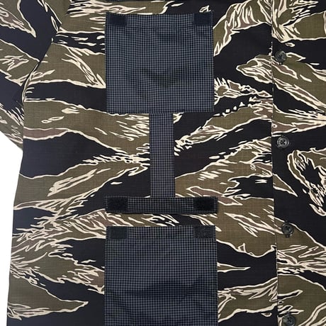 JOHN SOFIA RIPSTOP TACTICAL SHIRT (TIGER CAMO)｜ジョンソフィア リップストップ タクティカル シャツ（タイガーカモ）