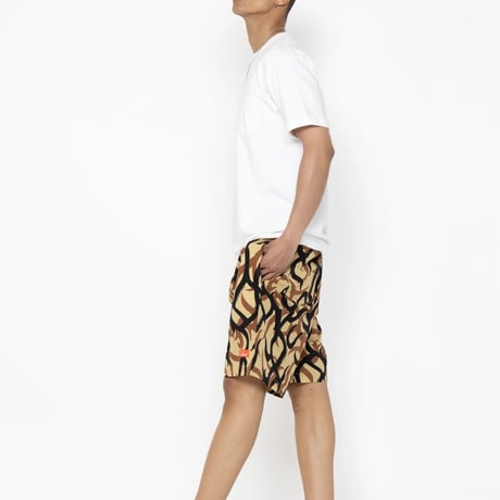 Cookman Chef Pants Short Light Tribal Camo (Beige)｜クックマン シェフパンツ ショート ライトトライバルカモ（ベージュ）