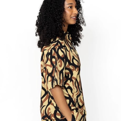 Cookman Work Shirts Short Sleeve Light Tribal Camo (Beige)｜クックマン ワークシャツ ショートスリーブ ライトトライバルカモ（ベージュ）