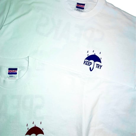 JOHN SOFIA KEEP TRY Tee 3rd Col. (WHT/RED, WHT/BLU)｜ジョンソフィア キープトライ ティー サードカラー（ホワイト/レッド、ホワイト/ブルー）
