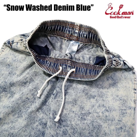 Cookman Chef Pants Snow Washed Denim (Blue)｜クックマン スノーウォッシュド デニム シェフパンツ（ブルー）