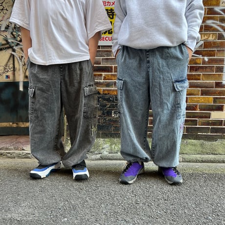 ADG Tagging Slam Dnm Cargo Pants (Blk)｜エーディージー タギング スラムデニム カーゴパンツ（ブラック）