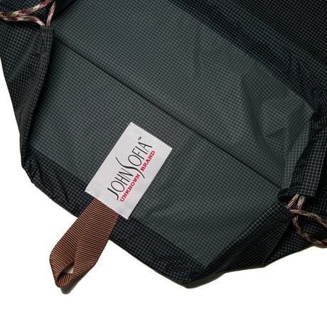 JOHN SOFIA Nylon Knapsack (BLACK/BROWN)｜ジョンソフィア ナイロン ナップサック（ブラック／ブラウン）