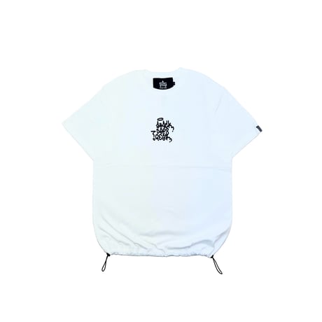 ADG Tagging Drawcord Tee (Wht)｜エーディージー タギング ドローコードTシャツ（ホワイト）