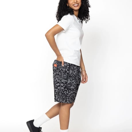Cookman Chef Pants Short Light Paisley (Black)｜クックマン シェフパンツ ショート ライトペイズリー（ブラック）