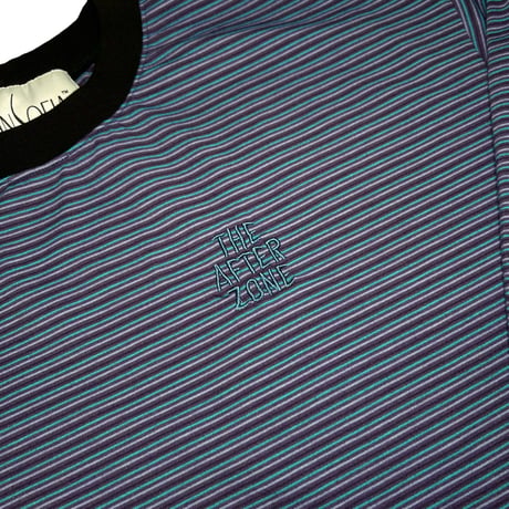 JOHN SOFIA RINGER BORDER LS TEE (DK.PURPLE)｜ジョンソフィア リンガー ボーダー ロングスリーブ ティー（ダークパープル）