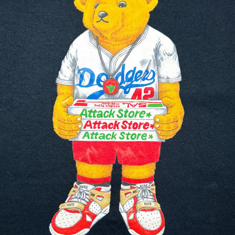 ATTACK ORIGINAL “Mookie” BEAR TEE by INTERBREED (NVY)｜アタックオリジナル “ムーキー” ベア ティー バイ インターブリード（ネイビー）