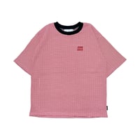 JOHN SOFIA Texture Border Linger Tee (Red) | ジョンソフィア テクスチャー ボーダー リンガー ティー（レッド）
