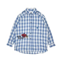 JOHN SOFIA Devils Ombre Check Shirt (Sax)｜ジョンソフィア デビルズ オンブレチェックシャツ（サックス）