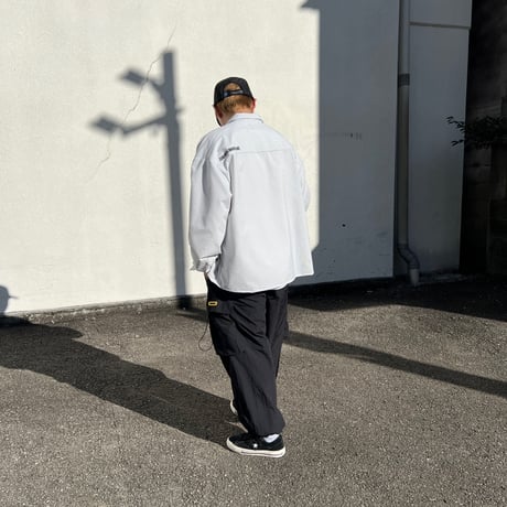 JOHN SOFIA Logo Squares LS Shirt (White)｜ジョンソフィア ロゴスクエアーズ ロングスリーブシャツ（ホワイト）