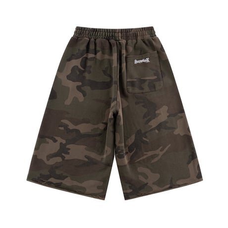 SUPPLIER Camouflage Baggy Sweat Shorts (KAHKI)｜サプライヤー カモフラージュ バギースウェットショーツ（カーキ)