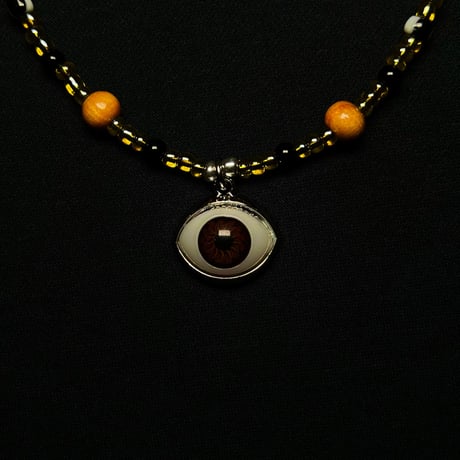 JOHN SOFIA Eye Beads Necklace (Brown)｜ジョンソフィア アイビーズネックレス（ブラウン）
