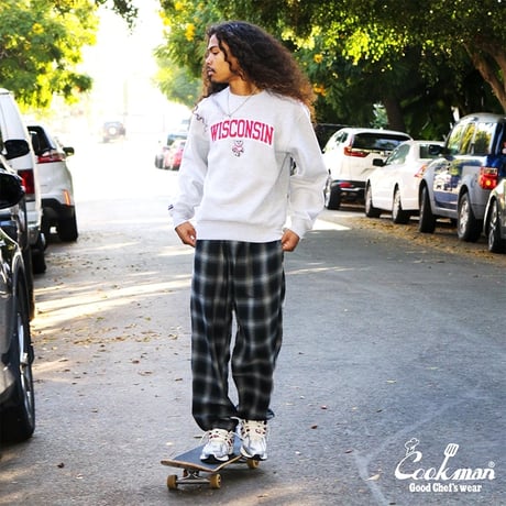 Cookman Chef Pants Tweed Ombre Check (Black)｜クックマン ツイード オンブレチェック シェフパンツ（ブラック）