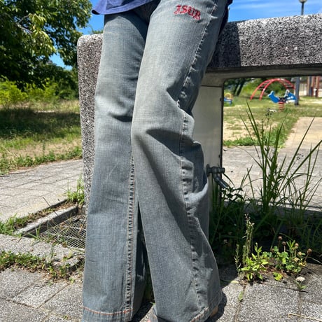 JOHN SOFIA Lowrise Flare Denim (Vintage Blue)｜ジョンソフィア ローライズ フレアデニム（ヴィンテージブルー）