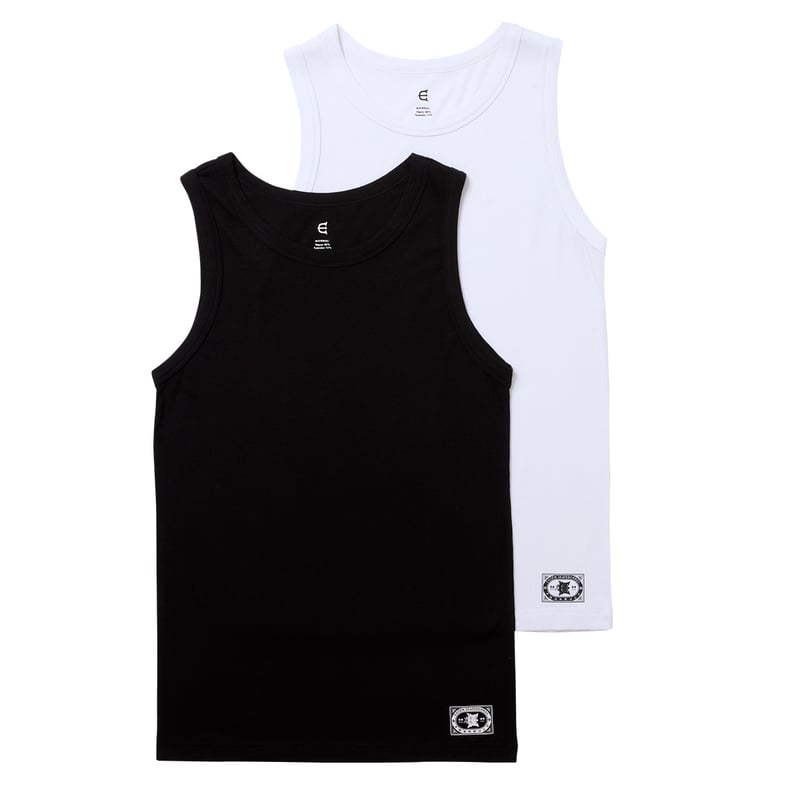EVISEN MATCH LOGO TANK TOP “2 Pack” (White & Bl