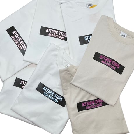 089 Call Me Tee (White & Red, White & Blue, Natural & Purple)｜089 コールミーTシャツ