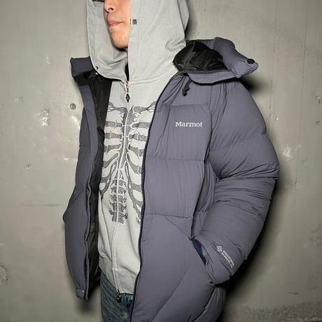 SUPPLIER Fire Skeleton Rhinestone Zip Hoodie (GRAY)｜サプライヤー ファイヤー スケルトン ラインストーン ジップフーディー（グレー）