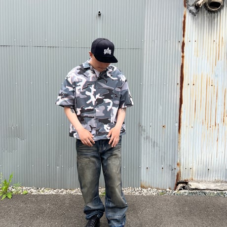 JOHN SOFIA RIPSTOP 3D CITY CAMO SHIRT (GRAY)｜ジョンソフィア リップストップ 3D シティカモ シャツ（グレー）