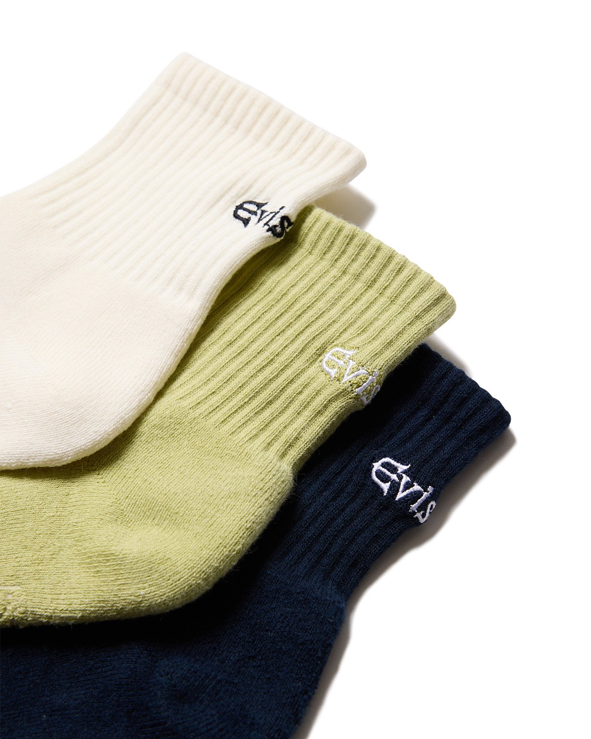 EVISEN LOGO ANKLE SOCKS (Green)｜エヴィセン ロゴ アンクル ソ