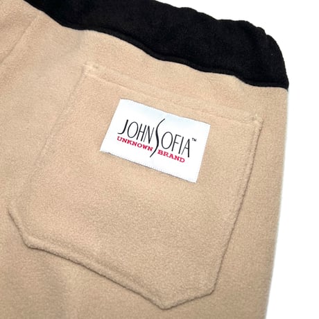 JOHN SOFIA After Zone Fleece Trousers (Beige/Black)｜ジョンソフィア アフターゾーン フリーストラウザーズ（ベージュ/ブラック）