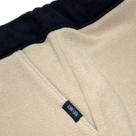 JOHN SOFIA After Zone Fleece Trousers (Beige/Black)｜ジョンソフィア アフターゾーン フリーストラウザーズ（ベージュ/ブラック）