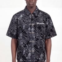 GUAPI Obsidian Black Laser Velvet Shirt (Obsidian Black) | グアピ オブシディアン ブラック レーザー ベルベット シャツ（ブラック）