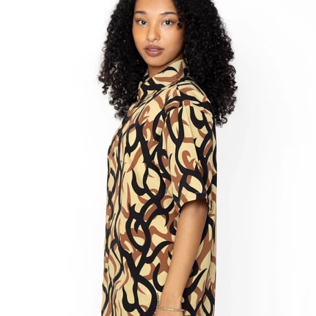 Cookman Work Shirts Short Sleeve Light Tribal Camo (Beige)｜クックマン ワークシャツ ショートスリーブ ライトトライバルカモ（ベージュ）